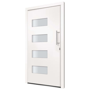 Haustür Aluminium und PVC Weiß 110x210 cm