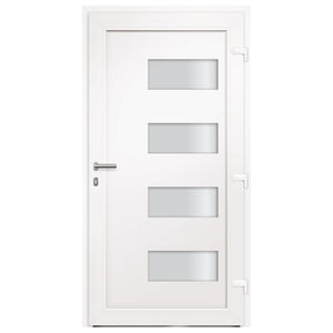 Haustür Aluminium und PVC Weiß 110x210 cm