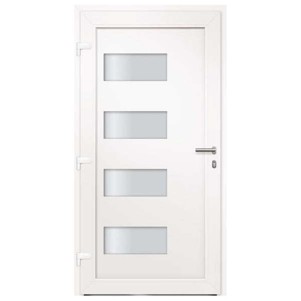 Haustür Aluminium und PVC Weiß 100x210 cm