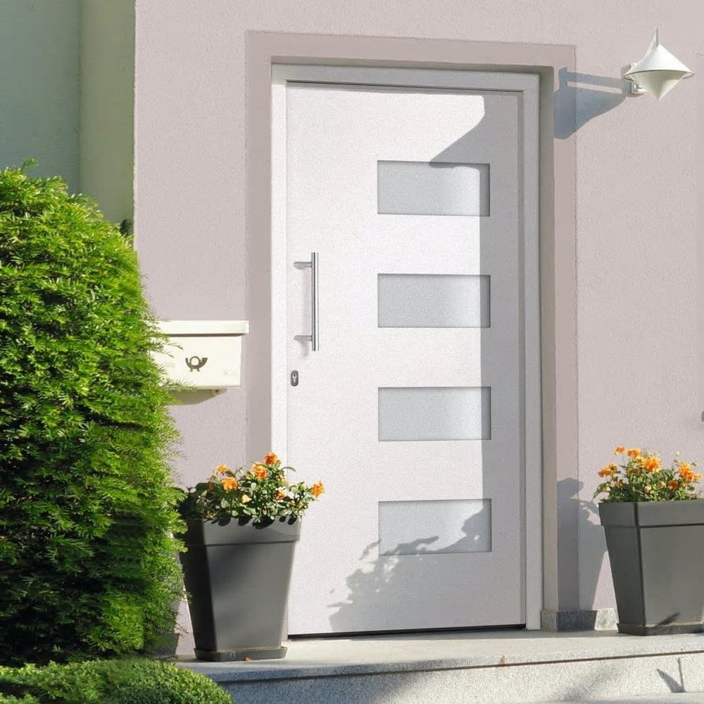 Haustür Aluminium und PVC Weiß 110x210 cm