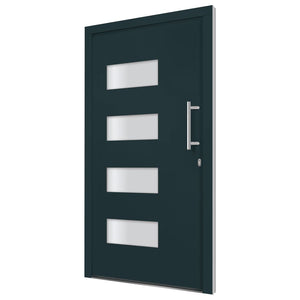Haustür Aluminium und PVC Anthrazit 100x200 cm