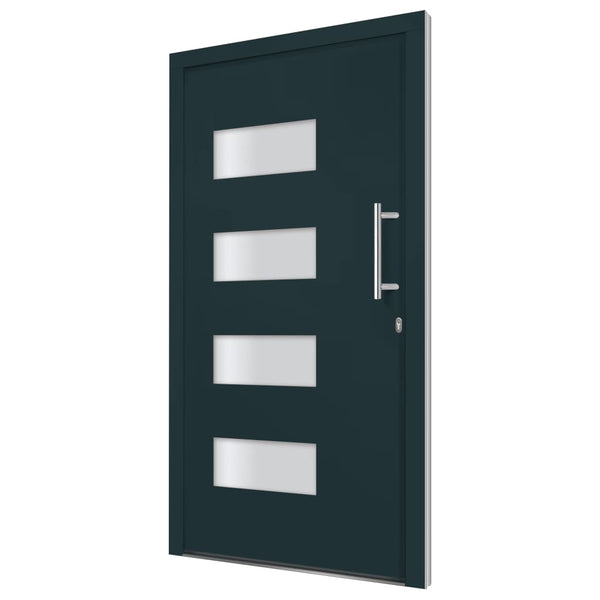Haustür Aluminium und PVC Anthrazit 100x200 cm