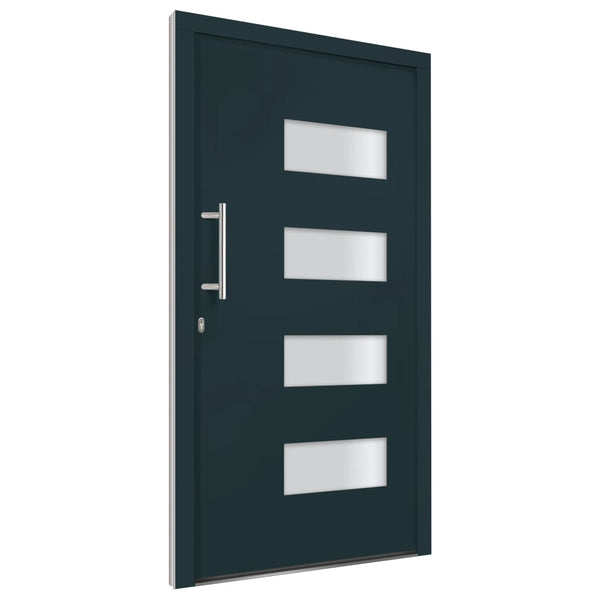 Haustür Aluminium und PVC Anthrazit 100x200 cm