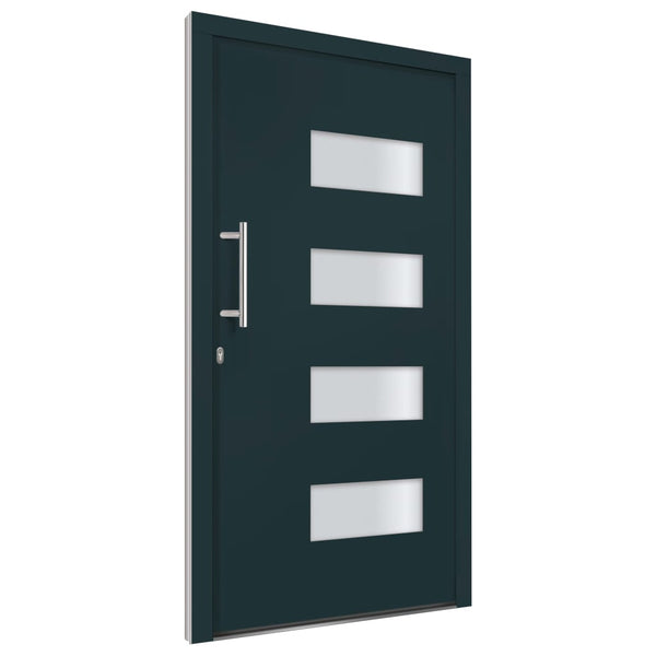 Haustür Aluminium und PVC Anthrazit 110x210 cm