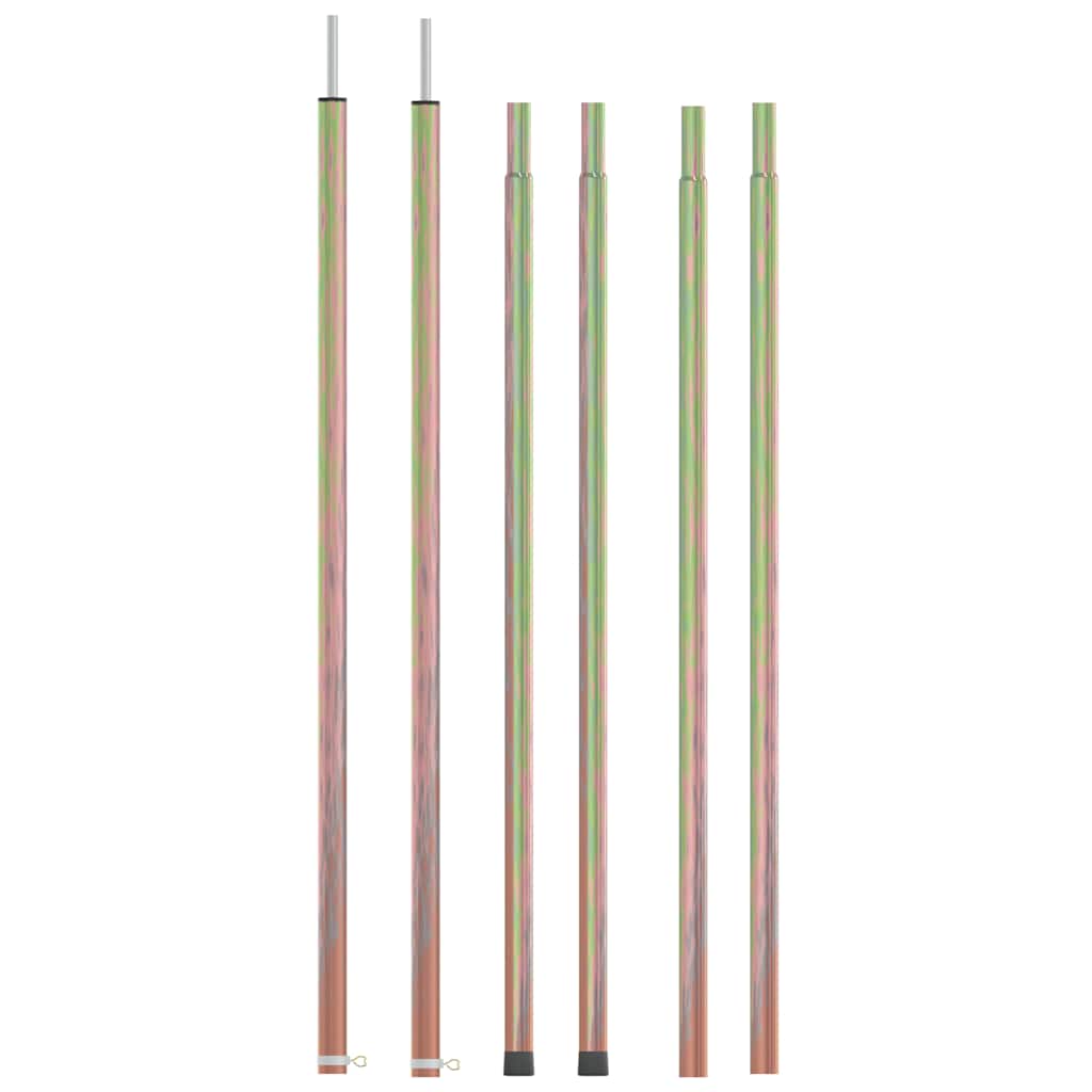 vidaXL Mâts télescopiques 170-255 cm 2 pcs. Acier galvanisé