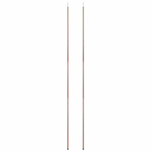 vidaXL Mâts télescopiques 170-255 cm 2 pcs. Acier galvanisé