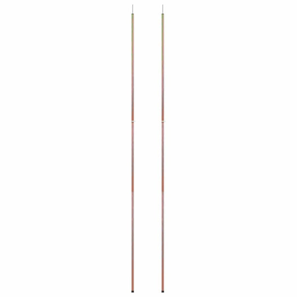 vidaXL Mâts télescopiques 170-255 cm 2 pcs. Acier galvanisé