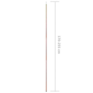 vidaXL Mâts télescopiques 170-255 cm 2 pcs. Acier galvanisé