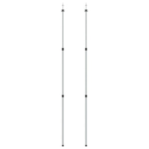 Teleskop-Tarpstangen 102-260 cm 2 Stk. Aluminium