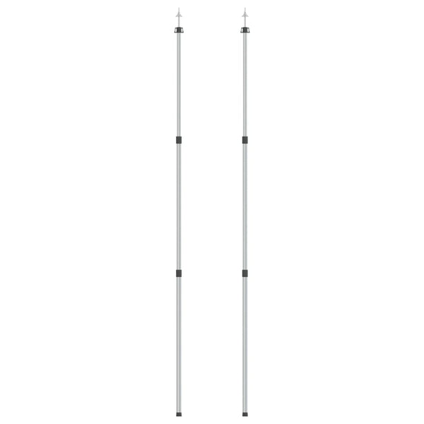 Teleskop-Tarpstangen 102-260 cm 2 Stk. Aluminium