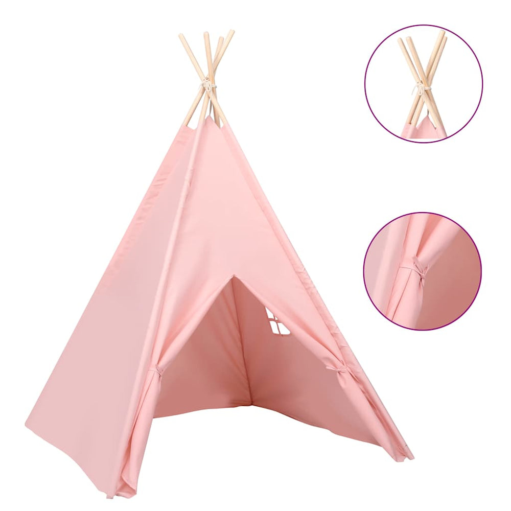 Kinder Tipi Zelt Rosa Pfirsichhaut 120x120x150cm