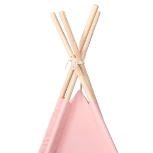 Kinder Tipi Zelt Rosa Pfirsichhaut 120x120x150cm
