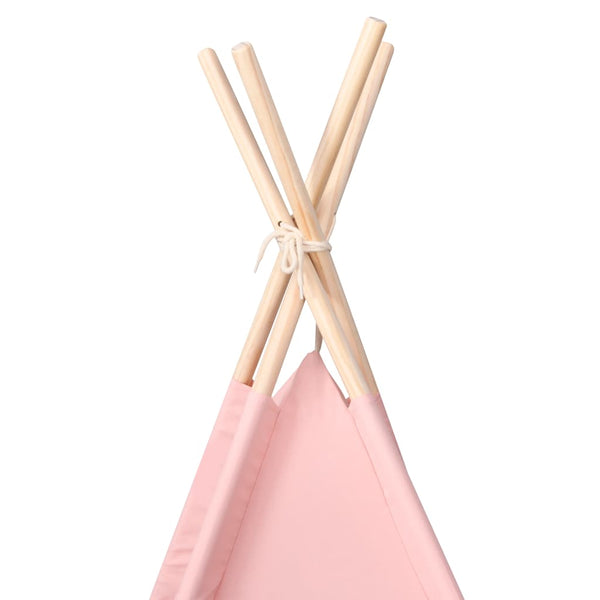 Kinder Tipi Zelt Rosa Pfirsichhaut 120x120x150cm