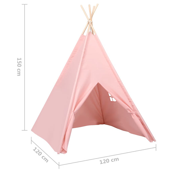 Kinder Tipi Zelt Rosa Pfirsichhaut 120x120x150cm