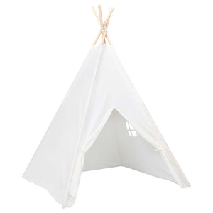 Kinder Tipi Zelt Pfirsichhaut Weiß 120x120x150 cm