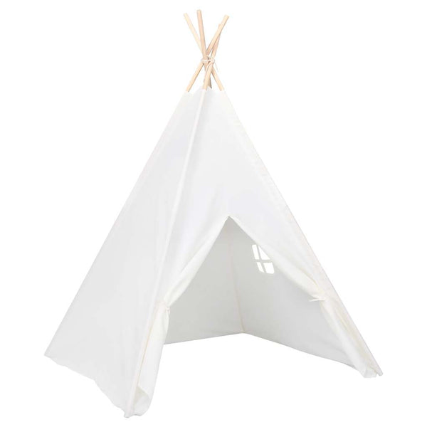 Kinder Tipi Zelt Pfirsichhaut Weiß 120x120x150 cm