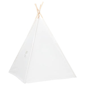 Kinder Tipi Zelt Pfirsichhaut Weiß 120x120x150 cm