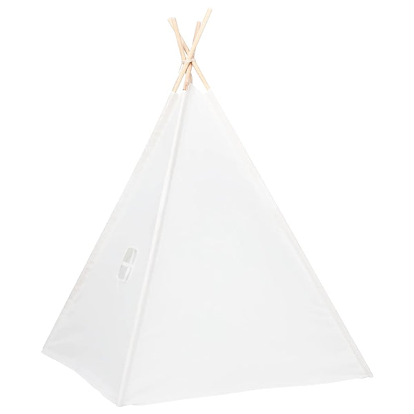 Kinder Tipi Zelt Pfirsichhaut Weiß 120x120x150 cm