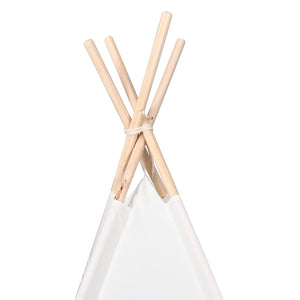 Kinder Tipi Zelt Pfirsichhaut Weiß 120x120x150 cm