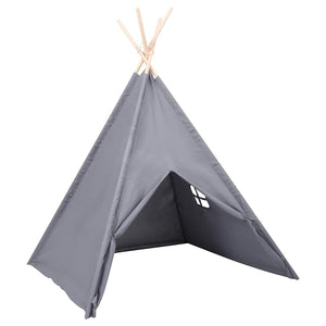 Kinder Tipi Zelt Grau Pfirsichhaut 120x120x150 cm