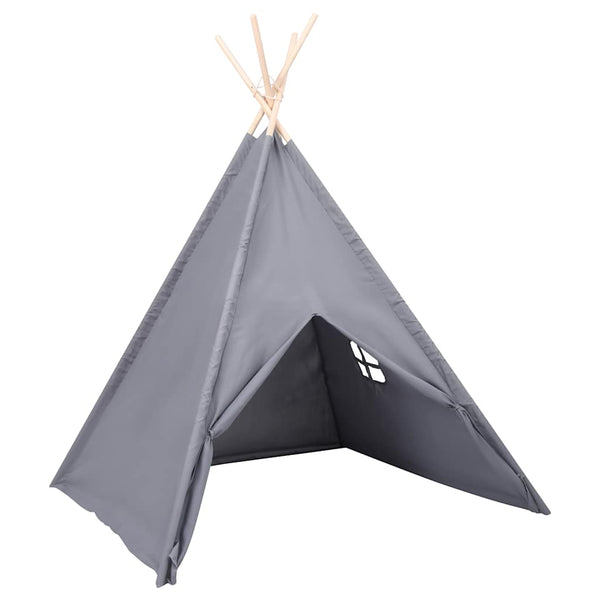 Kinder Tipi Zelt Grau Pfirsichhaut 120x120x150 cm