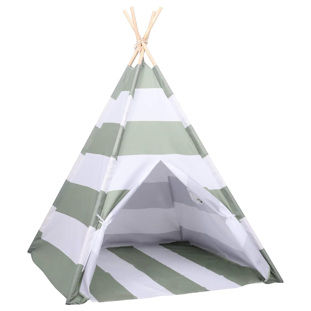 Kindertent Grau-Weiß Kiefernholz 120x120x150cm