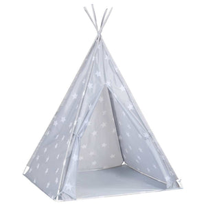 Kinder Tipi Zelt Grau mit Tragetasche
