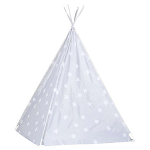 Kinder Tipi Zelt Grau mit Tragetasche