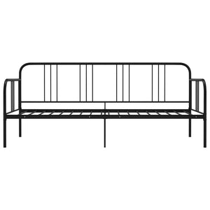 Schlafsofa Bettgestell Metall Schwarz 90x200 cm