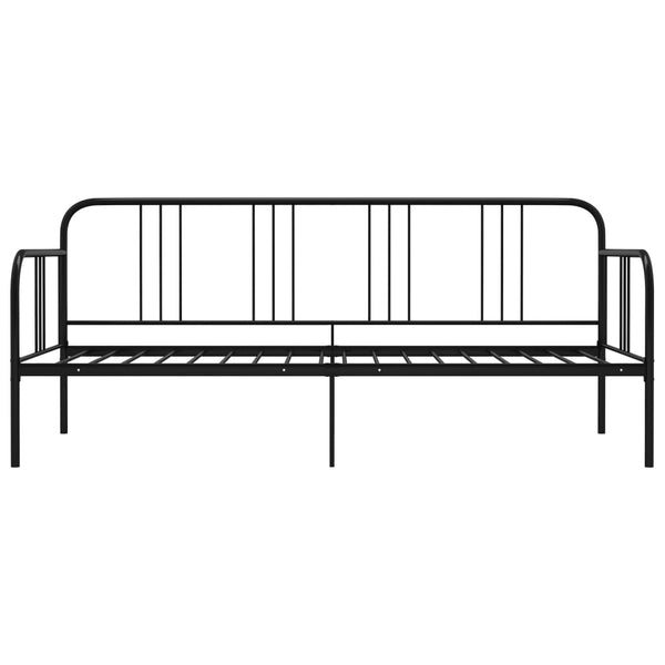 Schlafsofa Bettgestell Metall Schwarz 90x200 cm