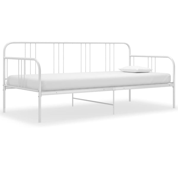 Schlafsofa Bettgestell 90x200 cm Metall Weiß