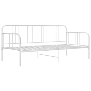 Schlafsofa Bettgestell 90x200 cm Metall Weiß
