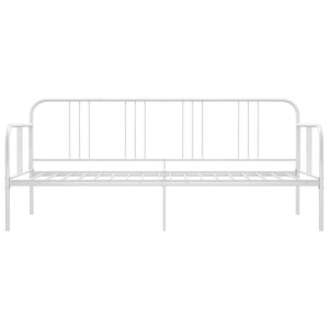 Schlafsofa Bettgestell 90x200 cm Metall Weiß