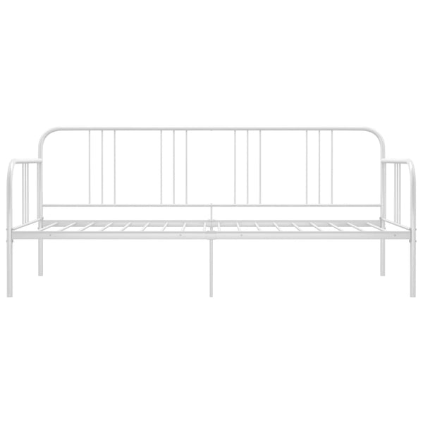 Schlafsofa Bettgestell 90x200 cm Metall Weiß