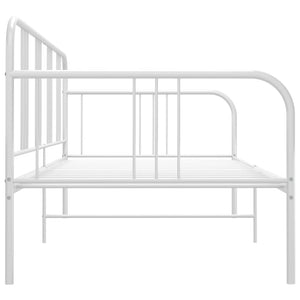 Schlafsofa Bettgestell 90x200 cm Metall Weiß