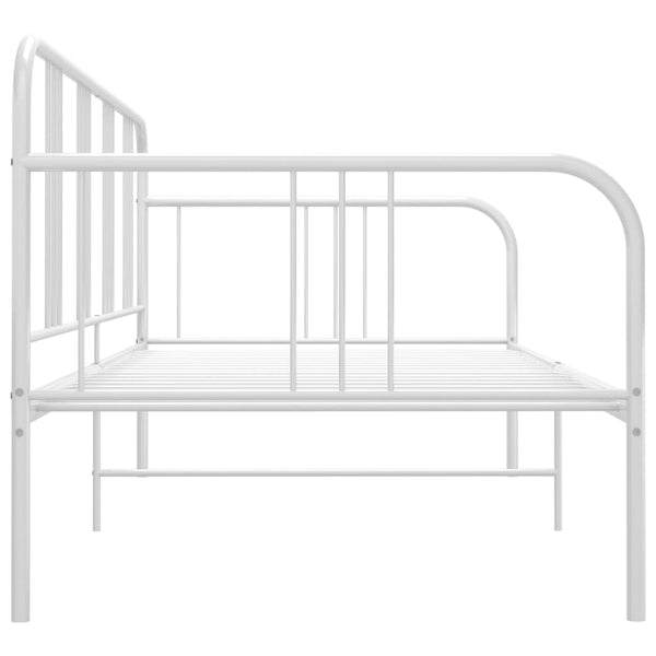Schlafsofa Bettgestell 90x200 cm Metall Weiß