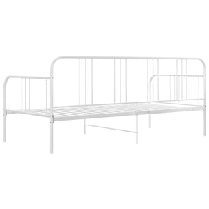 Schlafsofa Bettgestell 90x200 cm Metall Weiß