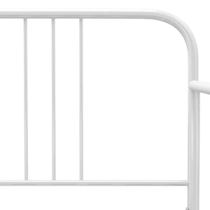 Schlafsofa Bettgestell 90x200 cm Metall Weiß