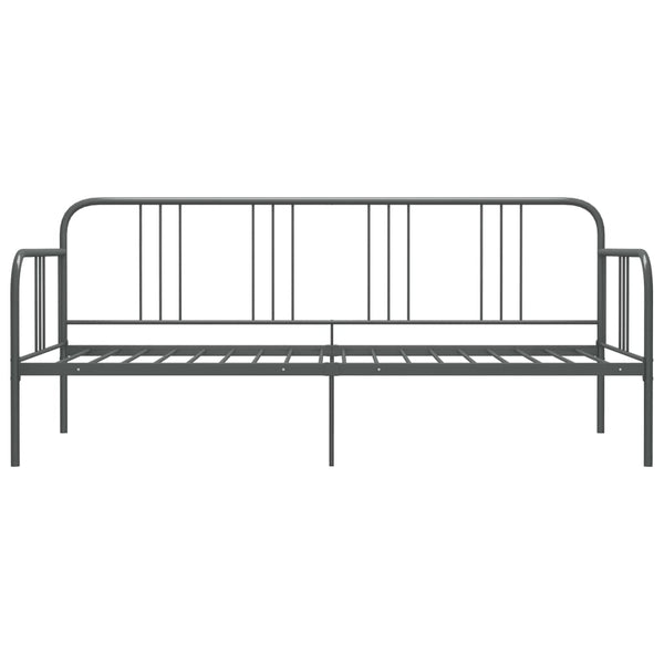 Schlafsofa Bettgestell Grau Metall 90x200