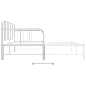Ausziehbares Sofabettgestell Weiß 90x200 cm