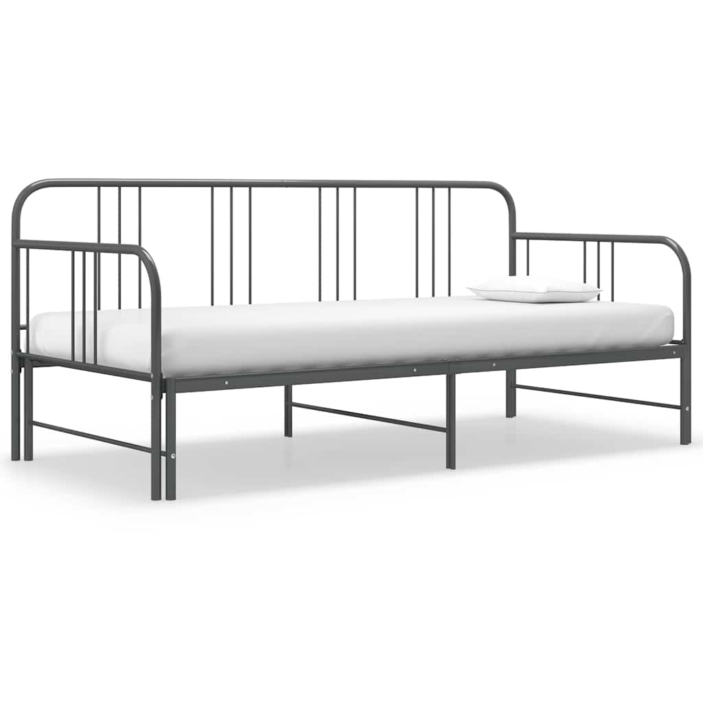 Ausziehbares Sofabett Grau 90x200 cm
