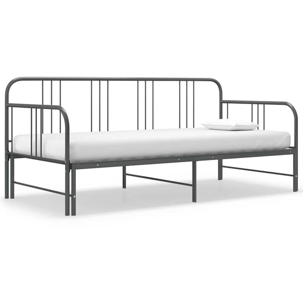 Ausziehbares Sofabett Grau 90x200 cm