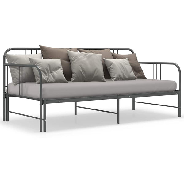 Ausziehbares Sofabett Grau 90x200 cm