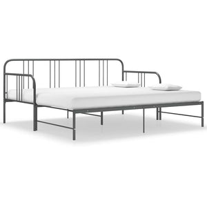Ausziehbares Sofabett Grau 90x200 cm