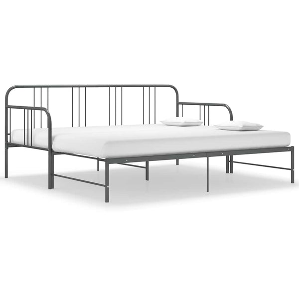 Ausziehbares Sofabett Grau 90x200 cm