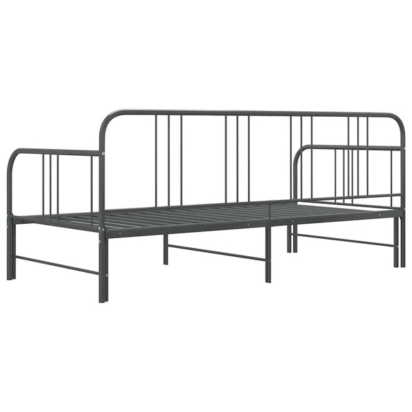 Ausziehbares Sofabett Grau 90x200 cm