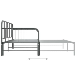 Ausziehbares Sofabett Grau 90x200 cm