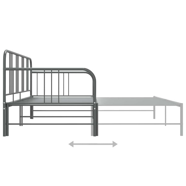 Ausziehbares Sofabett Grau 90x200 cm