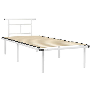 Metallbett Weiß 90x200 cm