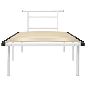 Metallbett Weiß 90x200 cm